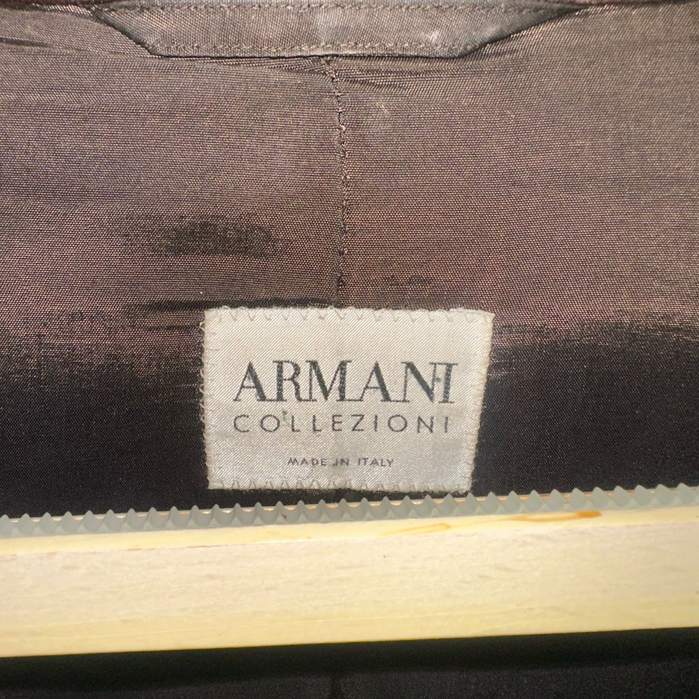 Armani Collezioni Dark Brown Lambskin Jacket - Picture 2 of 10
